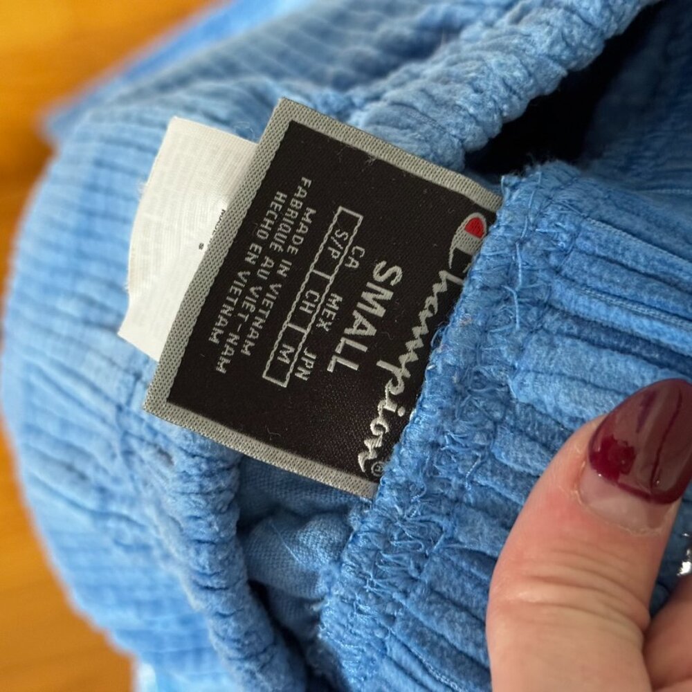 Champion x UO sky blue corduroy sweatsuit - Picture 9 of 11